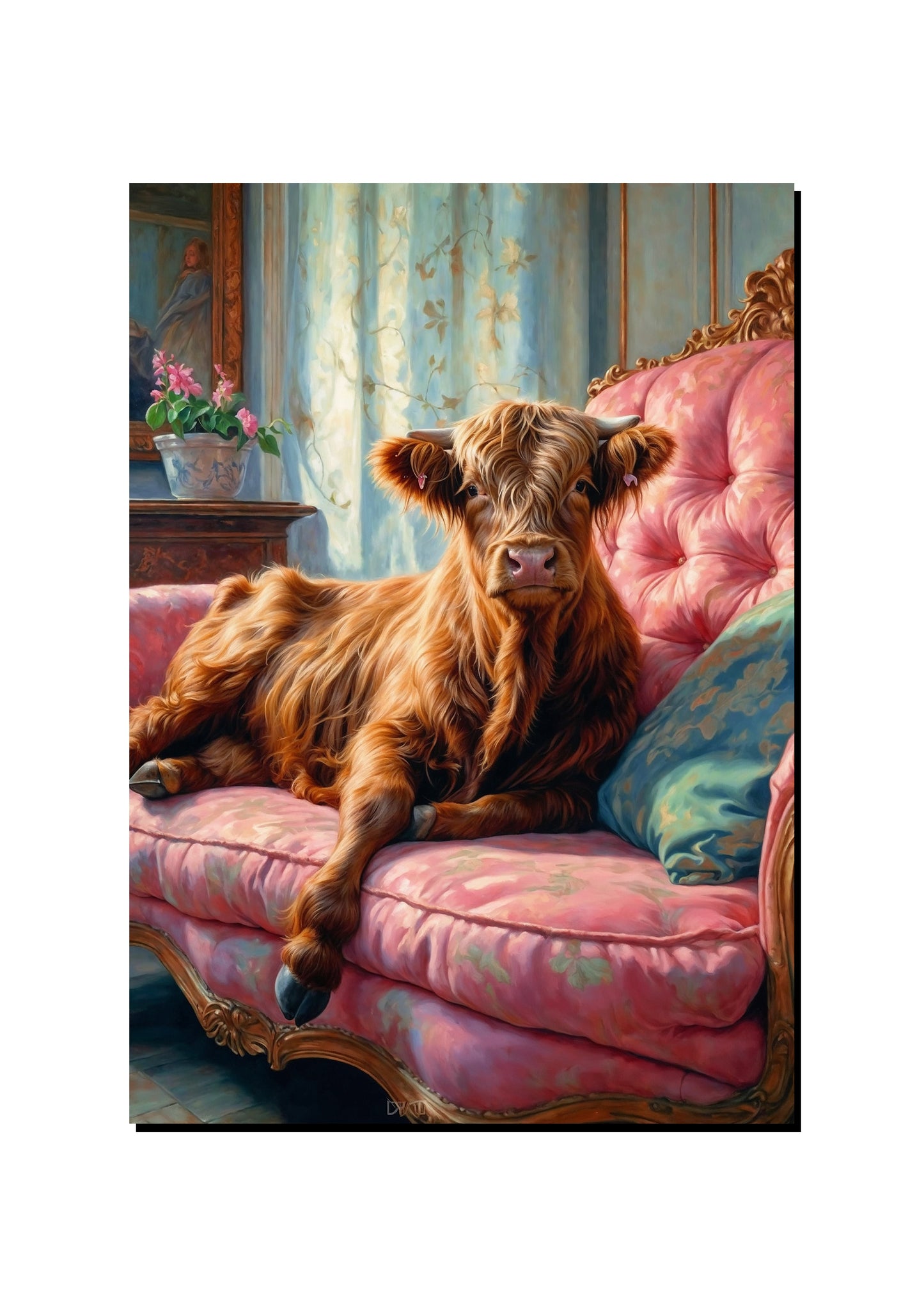 Moose Reading a Romance Novel art print