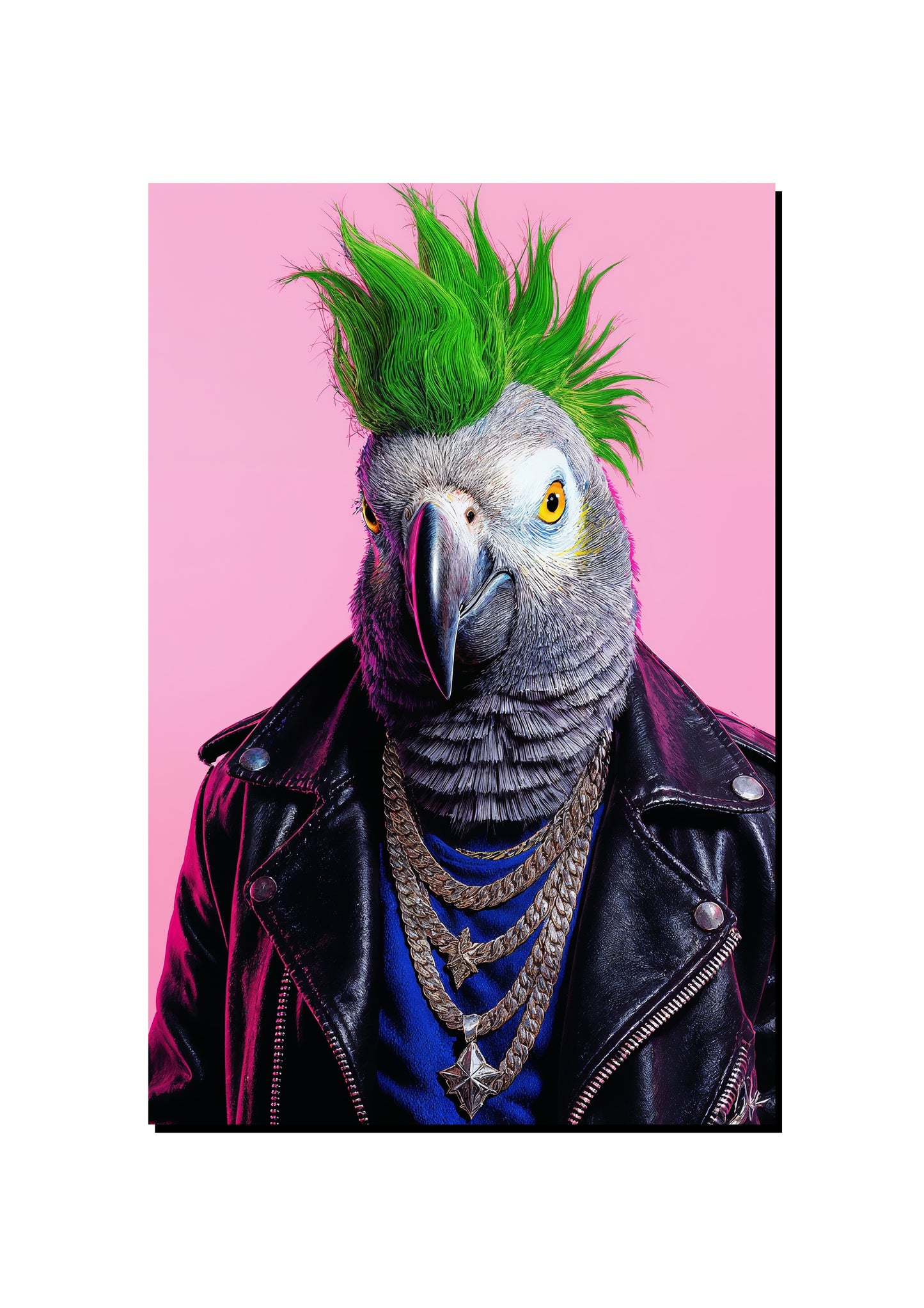 Punk Parrot Wall Art art print