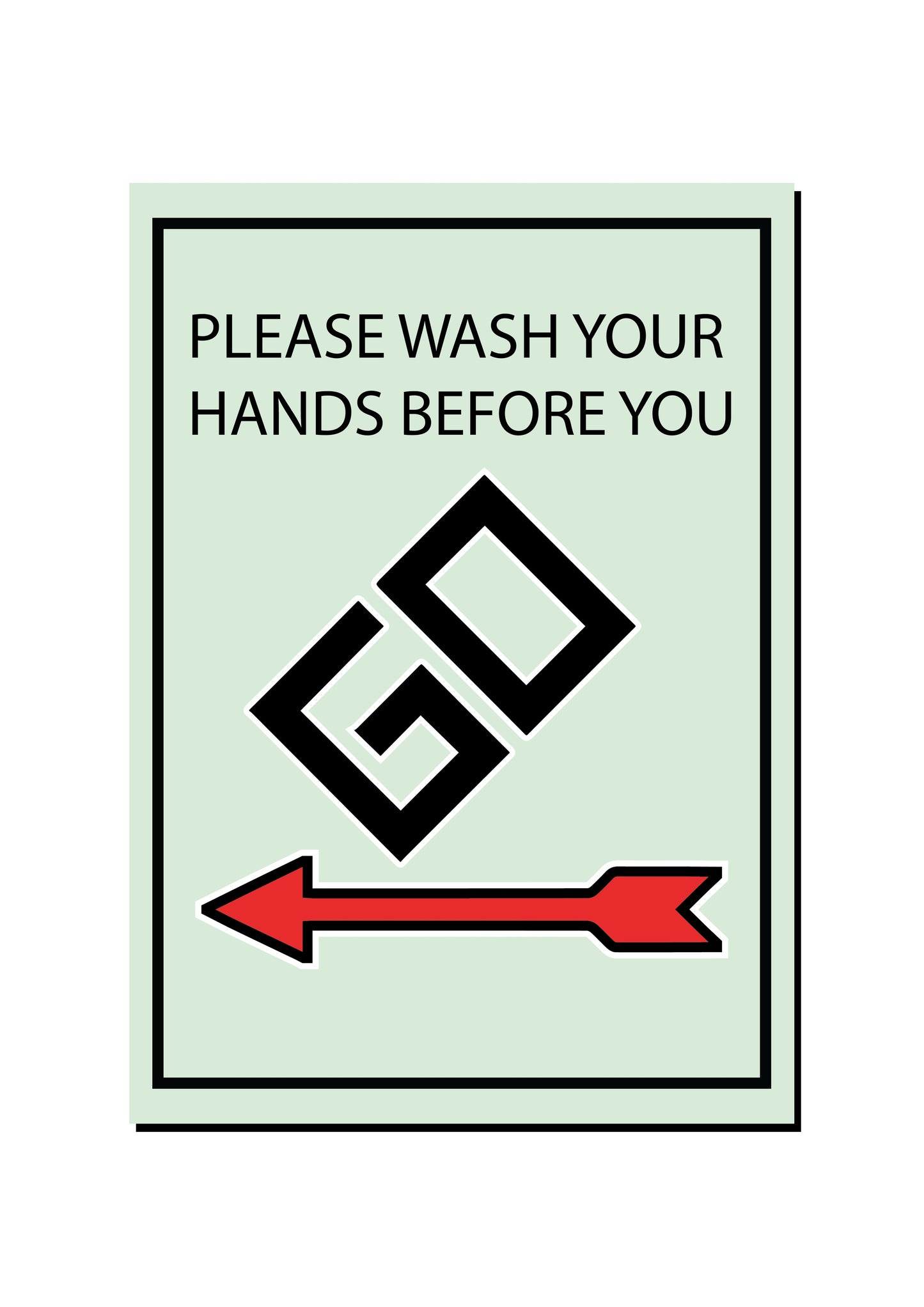 Do Not Pass the Germs art print