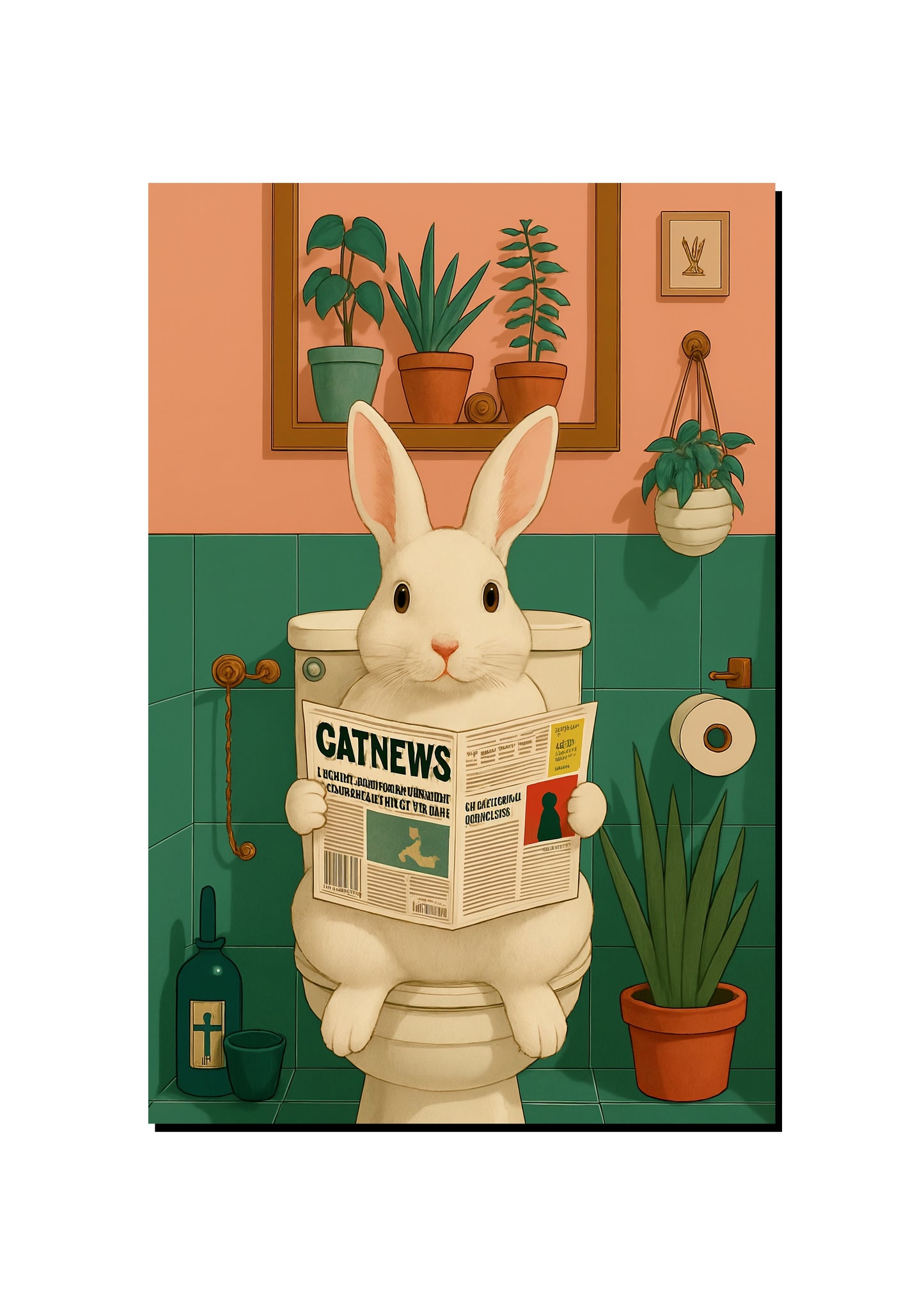 Funny Bunny Wall Art art print