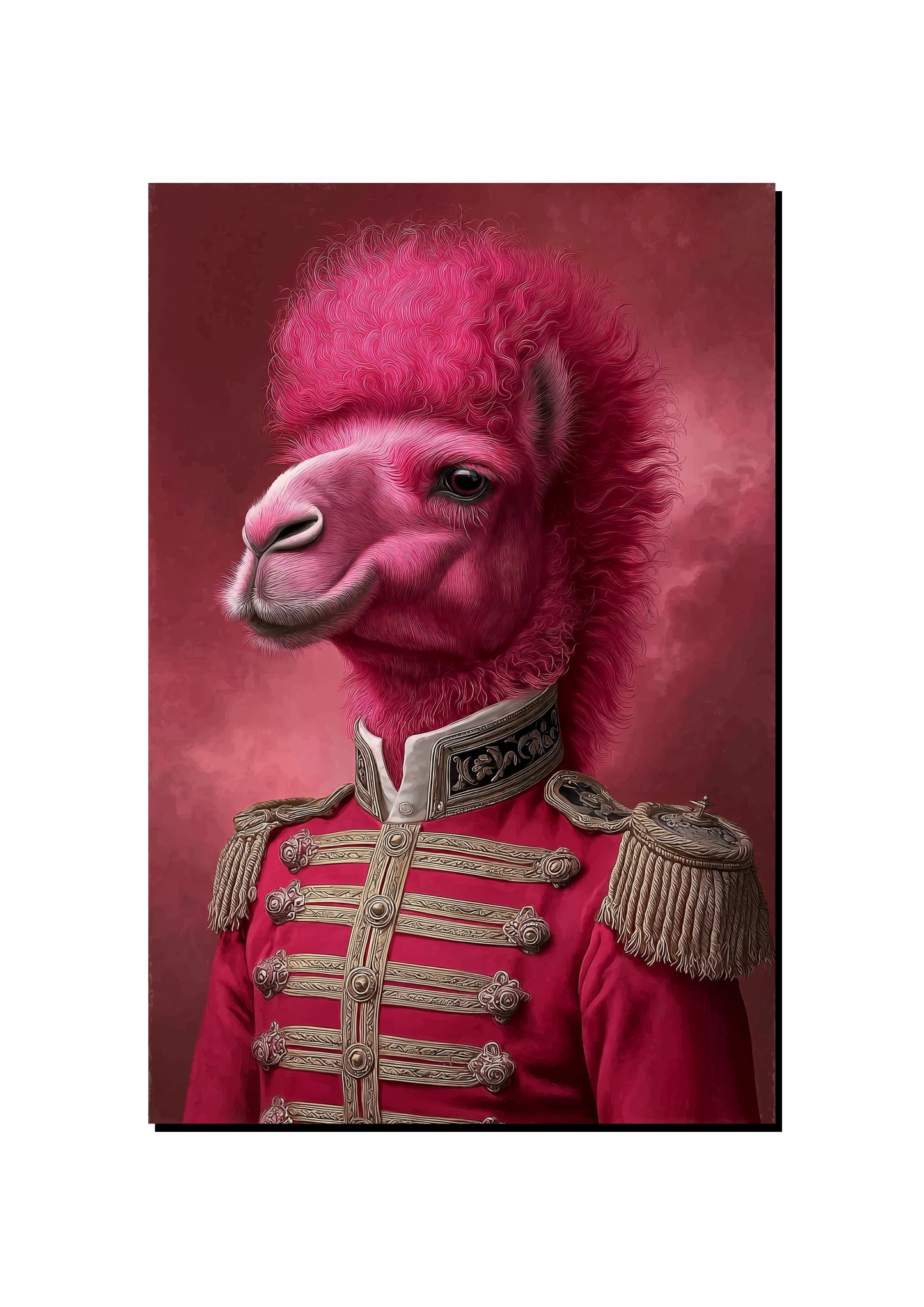 Pink Llama Wall Art art print