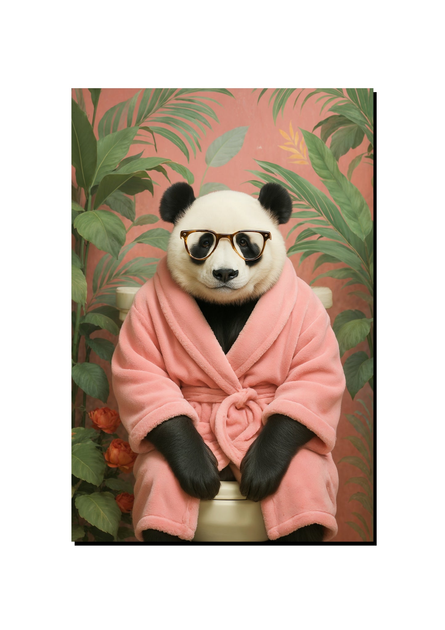 Cute Panda Wall Art art print