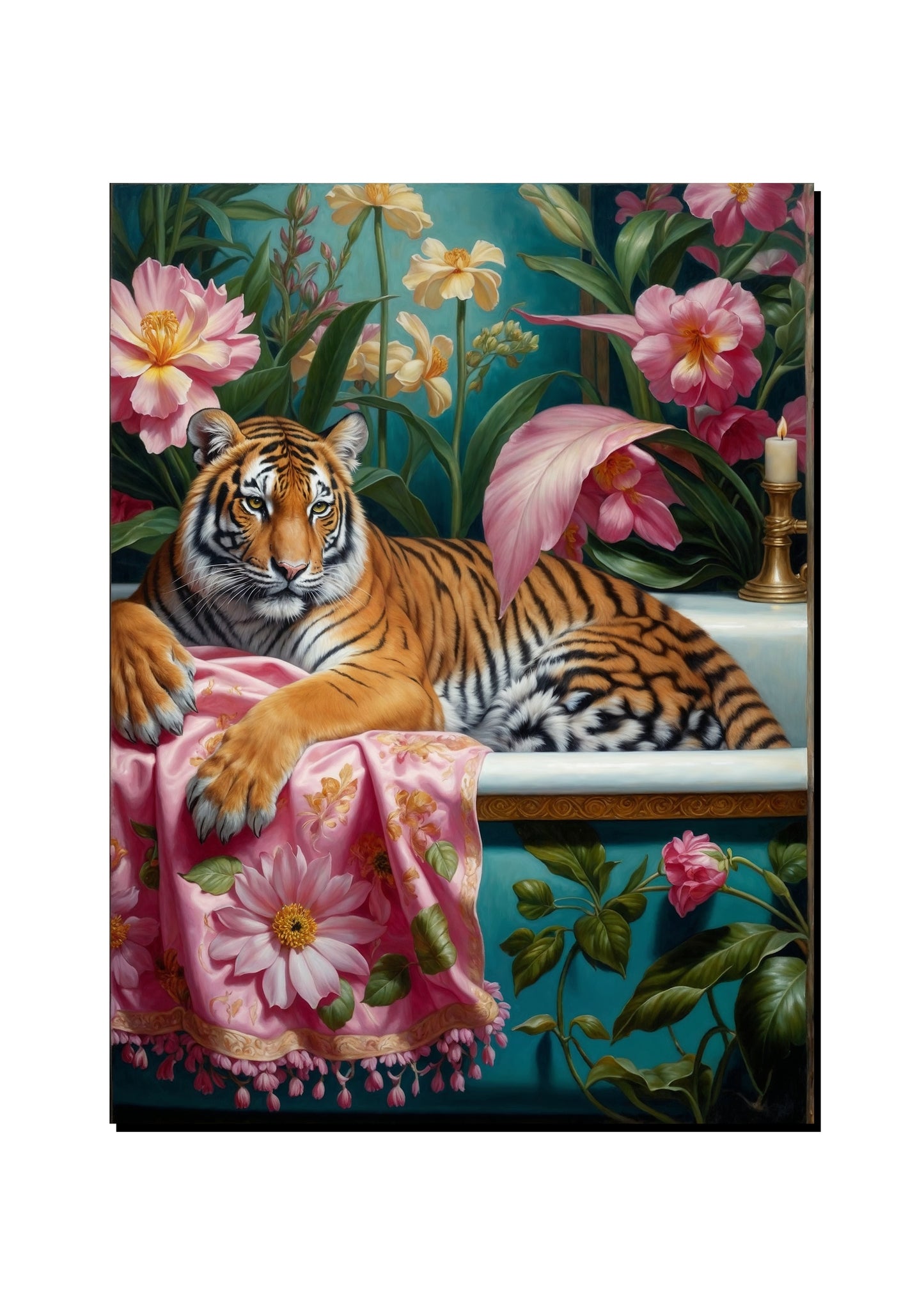 Tiger Bathroom Wall Art art print