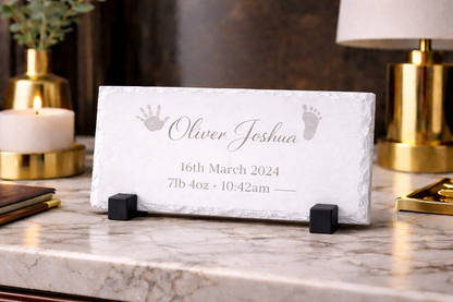 Personalised Photo Rock Slate – Custom Image Gift with Text – Memorial, Family, Pet & Special Occasion Keepsake