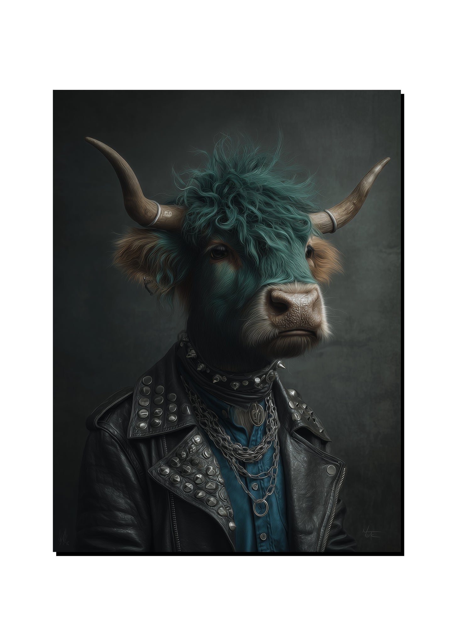 Bull Portrait Wall Art Print art print