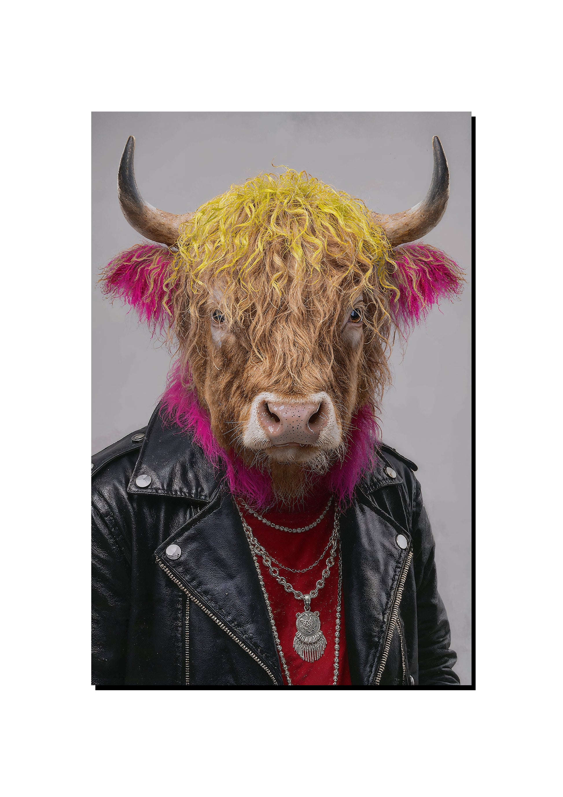 Punk Bull Wall Art art print