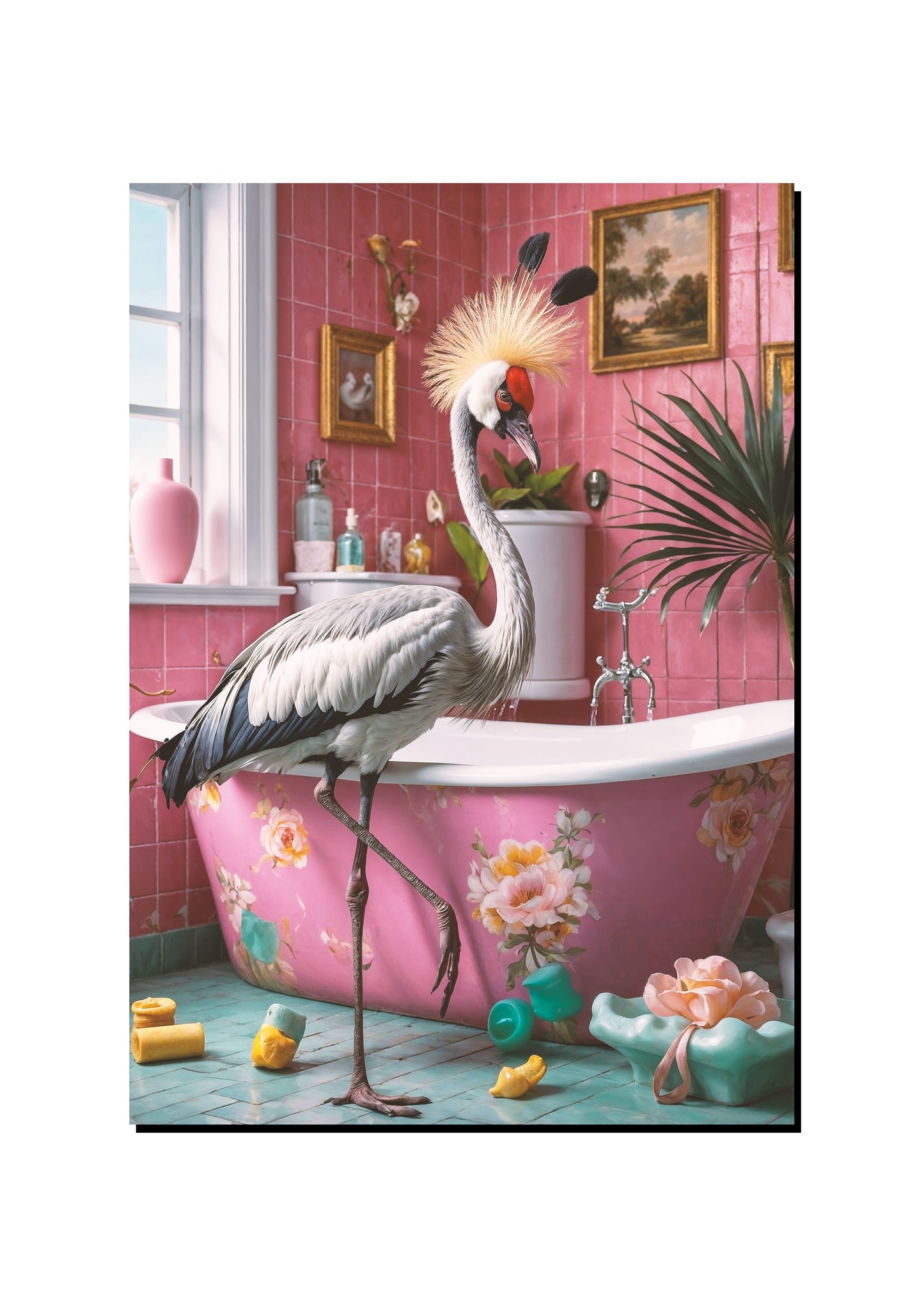 Swan Wearing a Crown art print