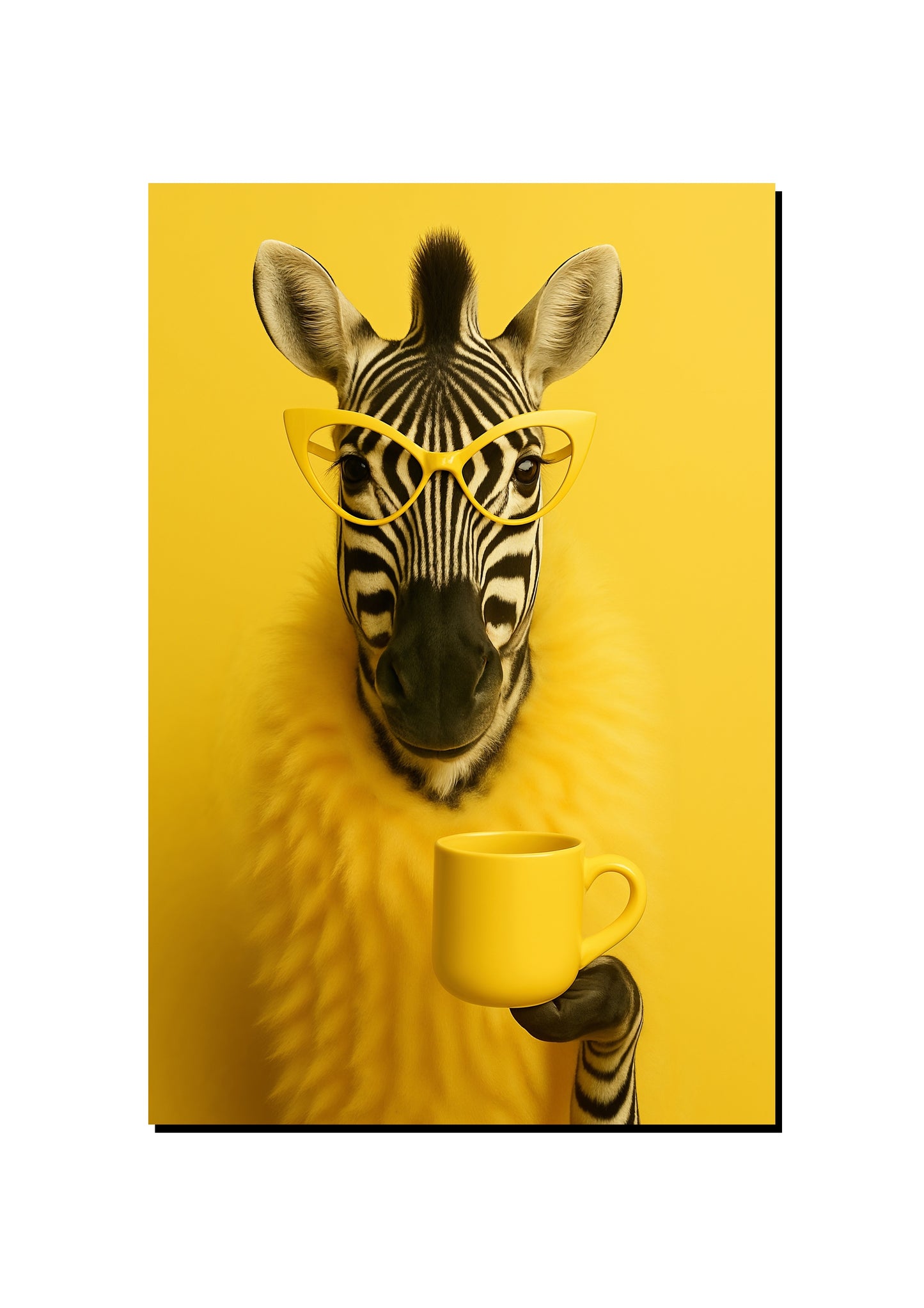 Giraffe Coffee Mug Wall Art art print