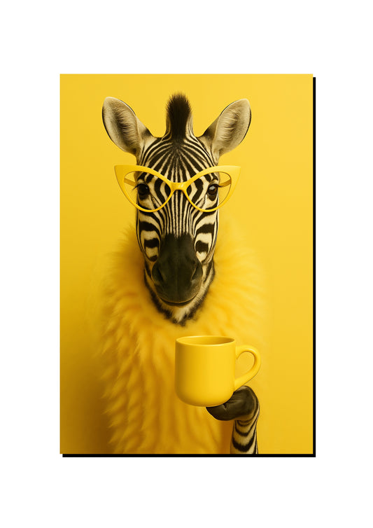 Giraffe Coffee Mug Wall Art art print