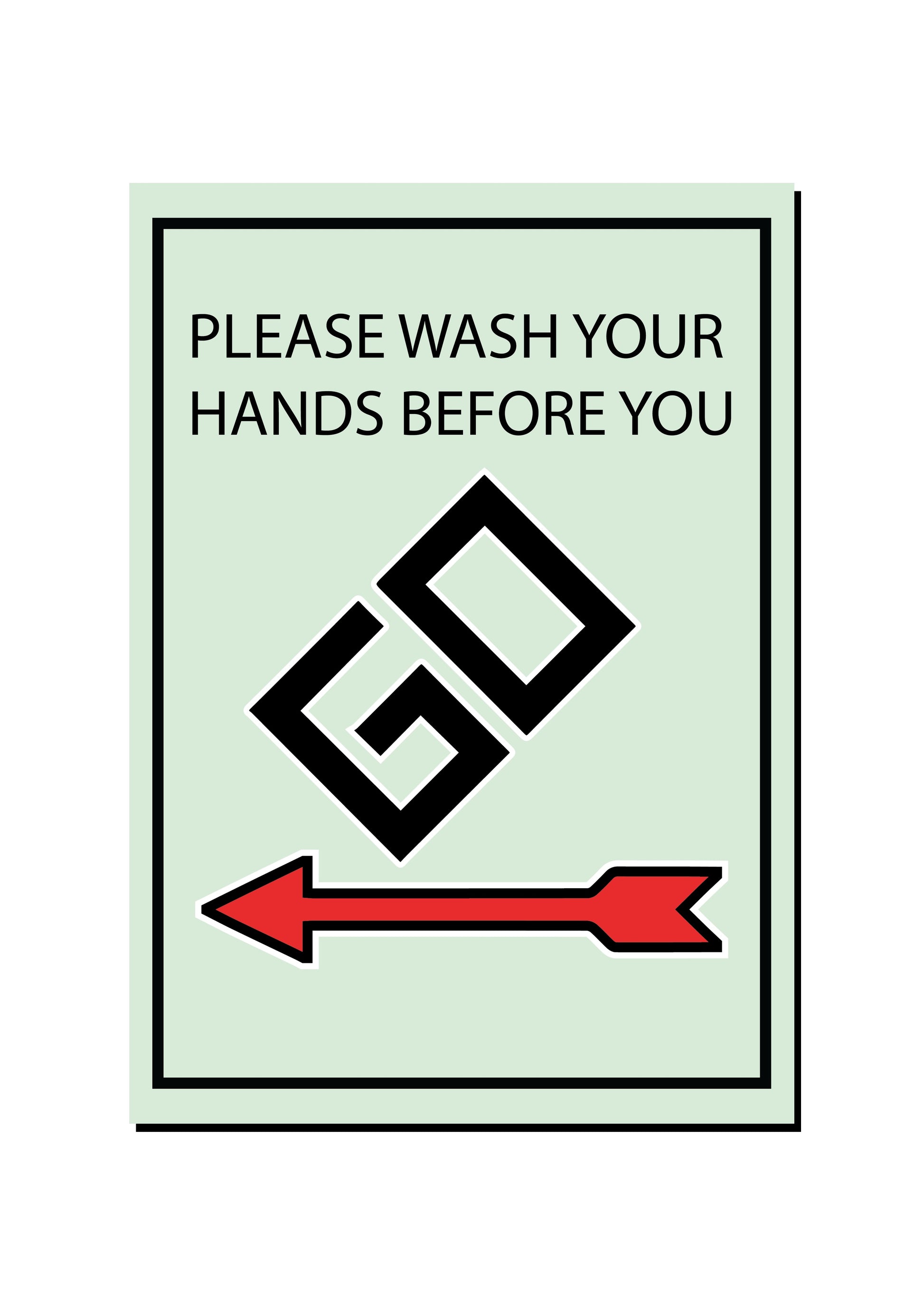Do Not Pass the Germs art print