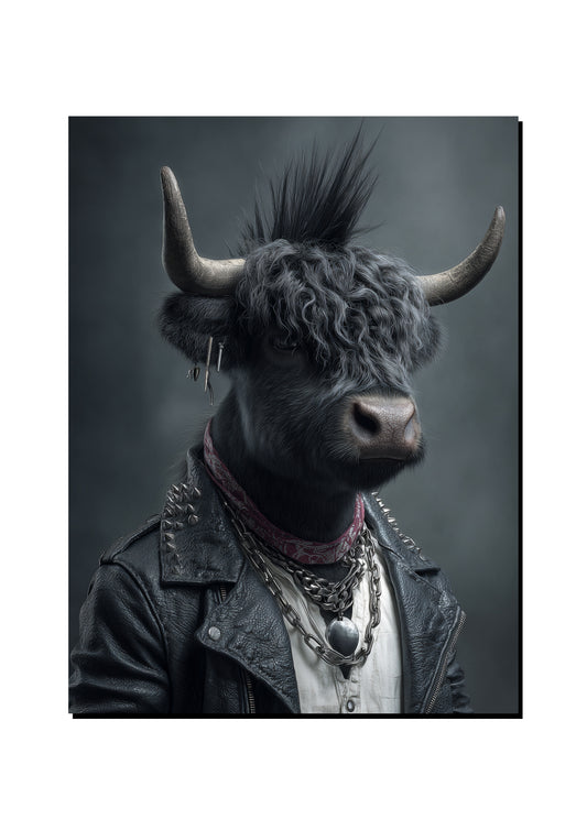 Highland Cow Portrait Wall Art Print art print