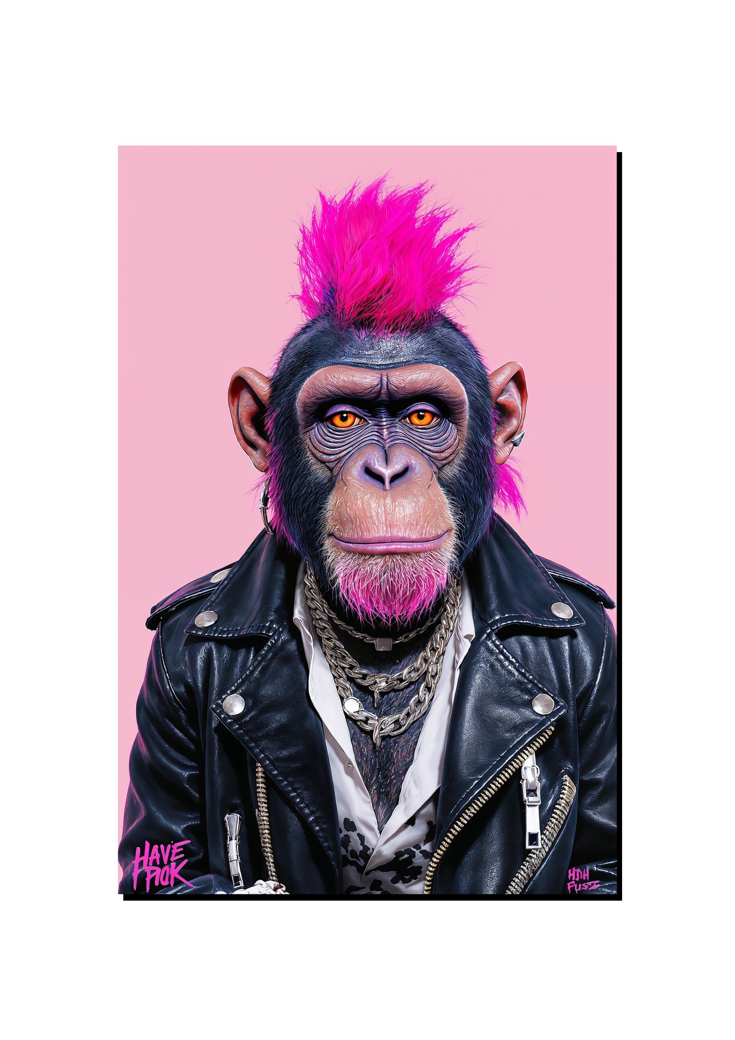 Punk Monkey Wall Art art print