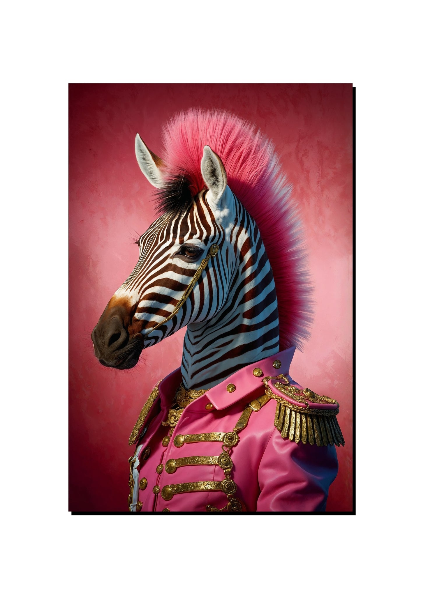 Punk Zebra Wall Art art print