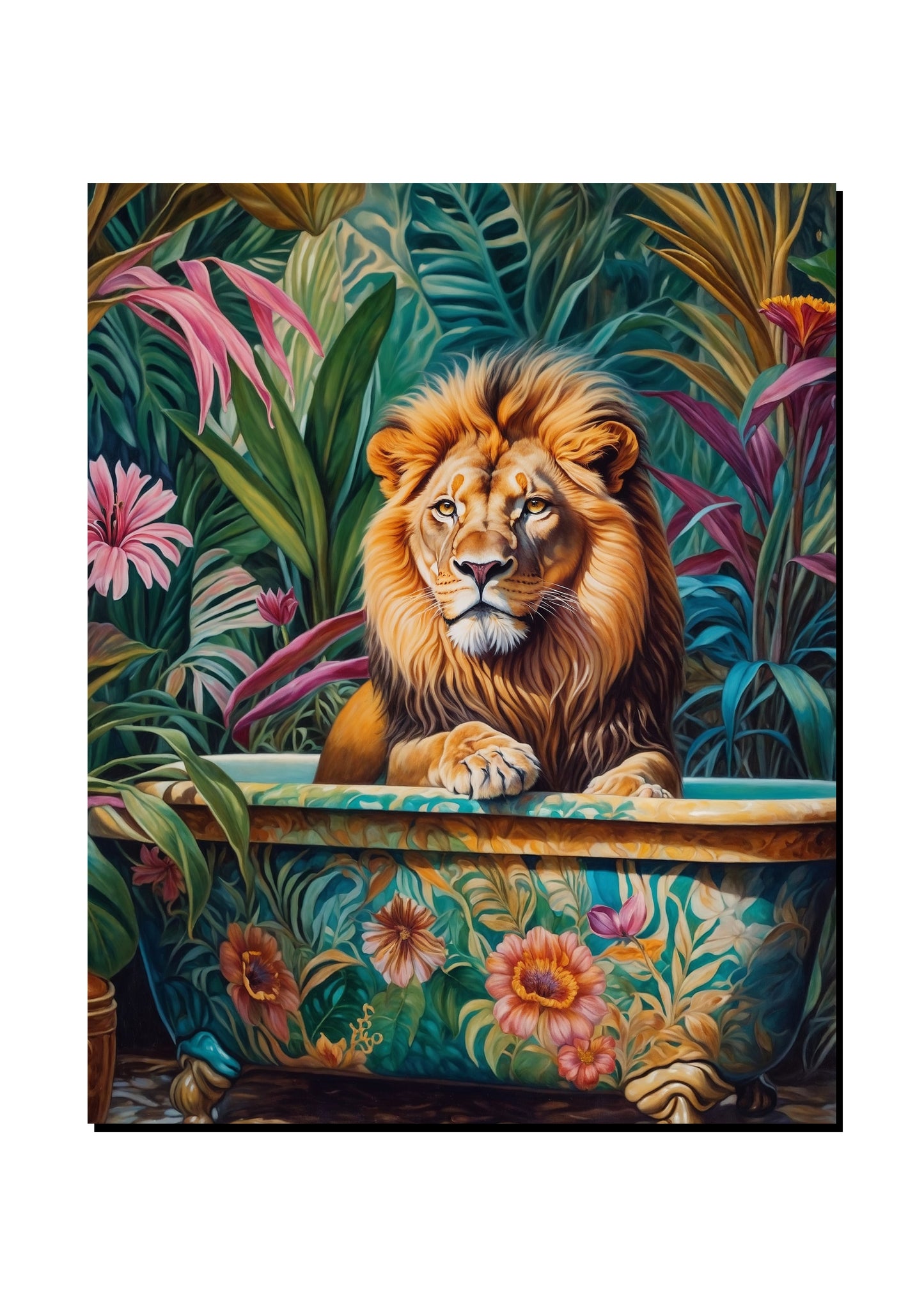 Lion Bathroom Wall Art art print