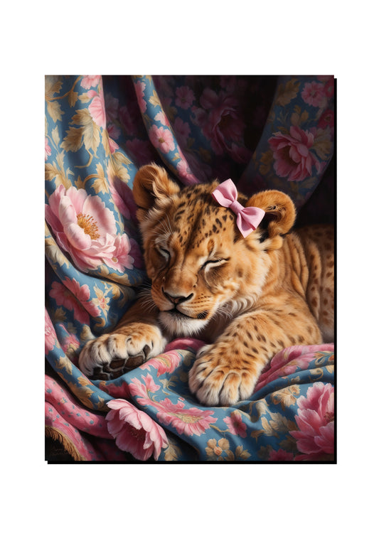 Sulcata Tortoise Wearing a Bow Tie art print