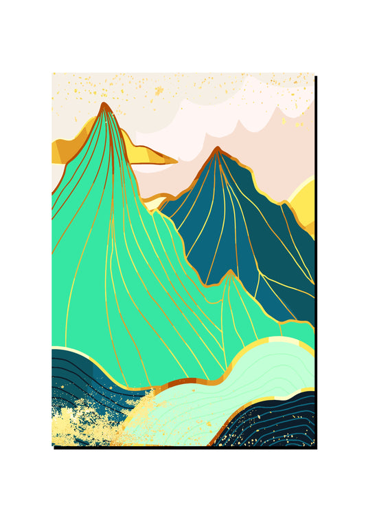 Abstract Mountain Landscape Wall Art art print