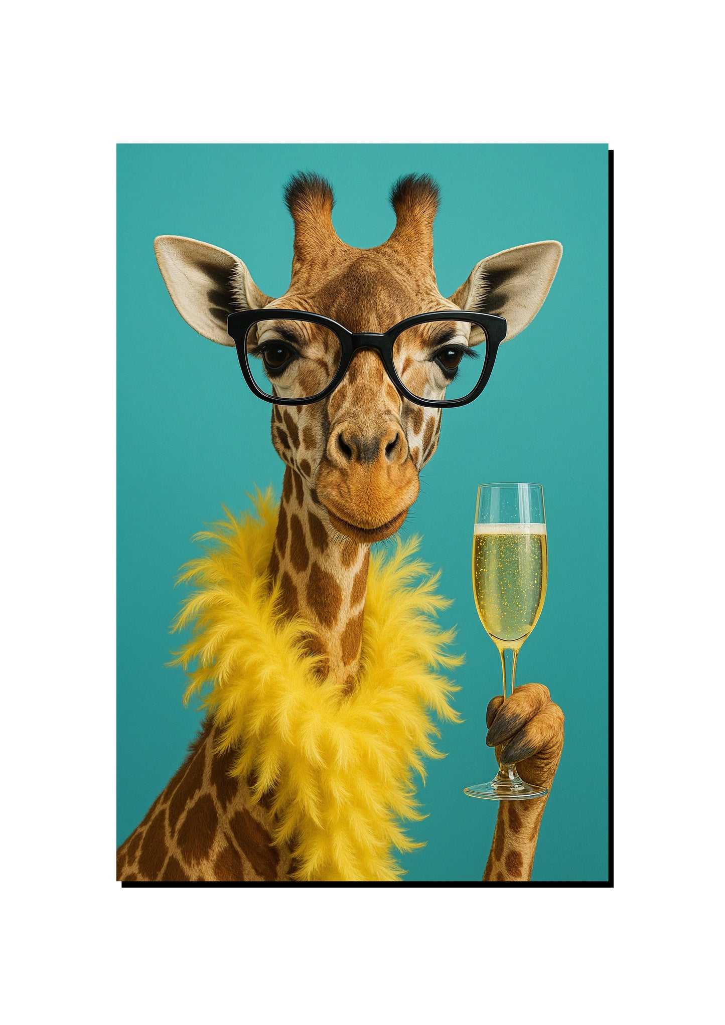 Funny Giraffe Wall Art art print