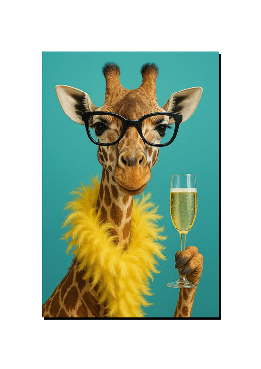 Funny Giraffe Wall Art art print