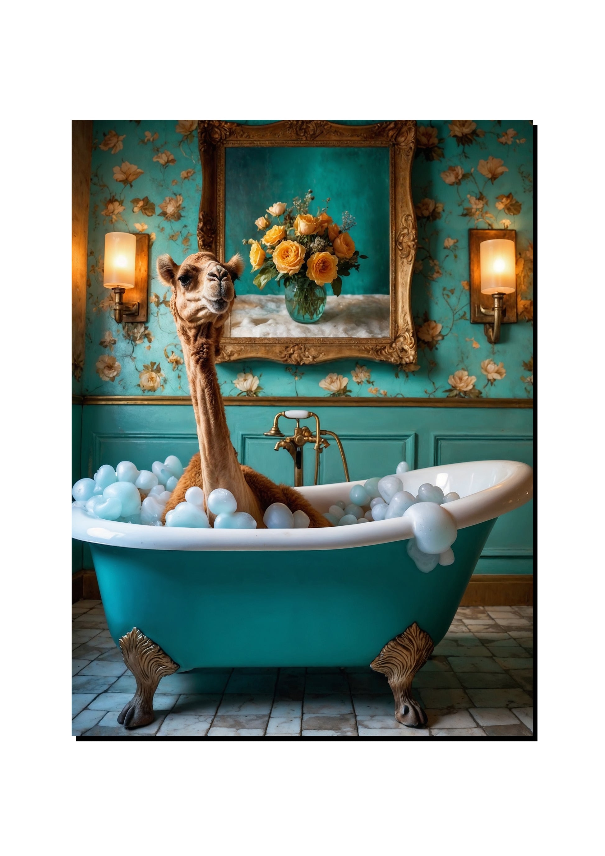 Sitatunga Carrying a Balloon art print