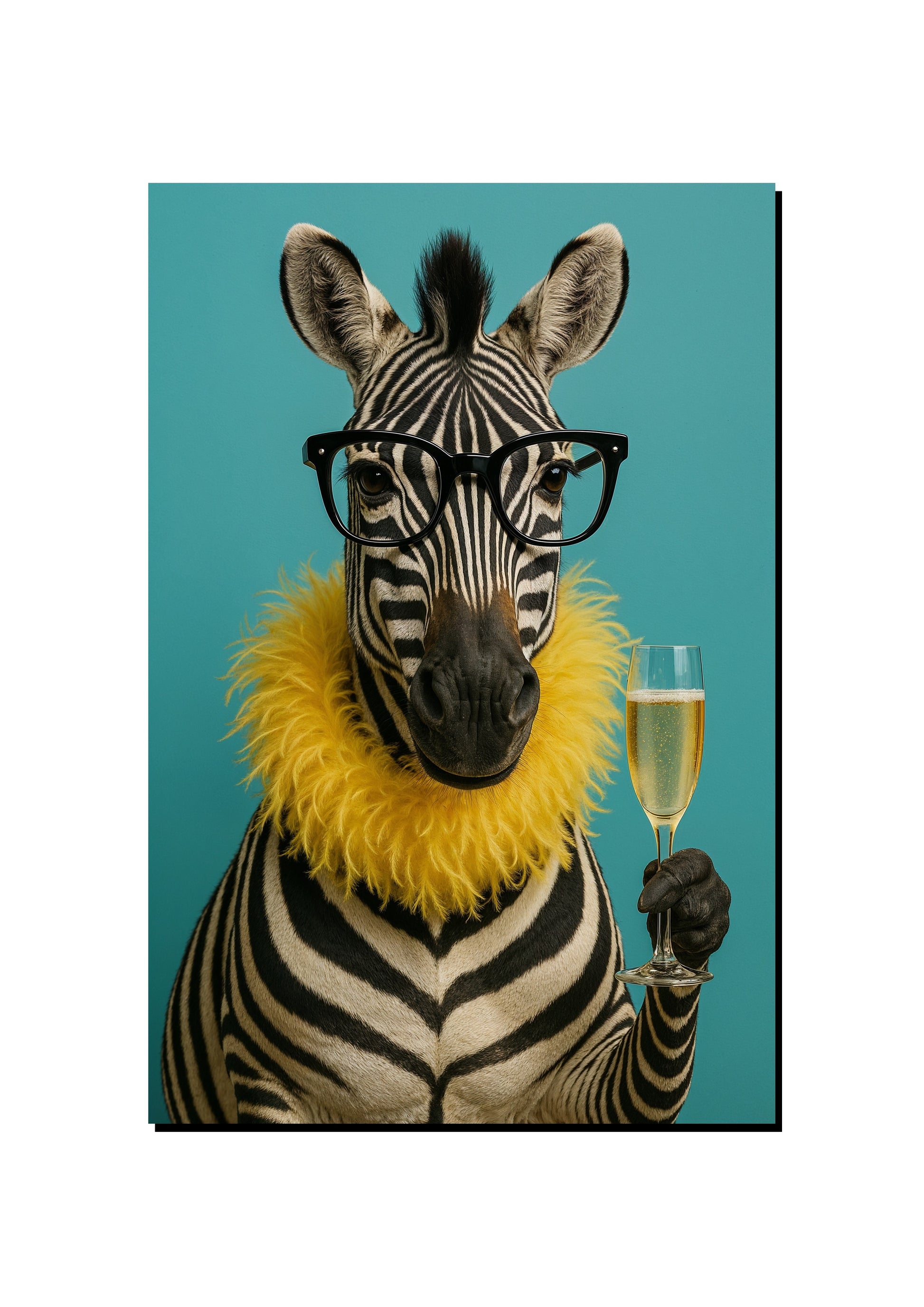 Zebra Cocktail Wall Art art print