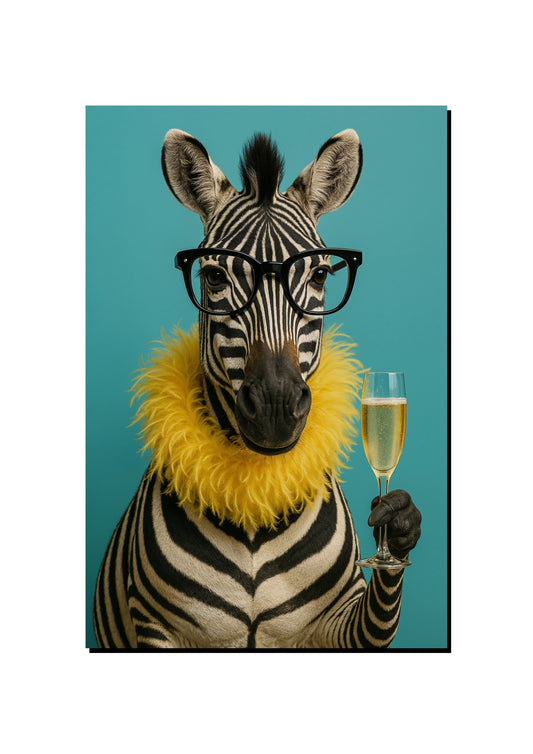 Zebra Cocktail Wall Art art print
