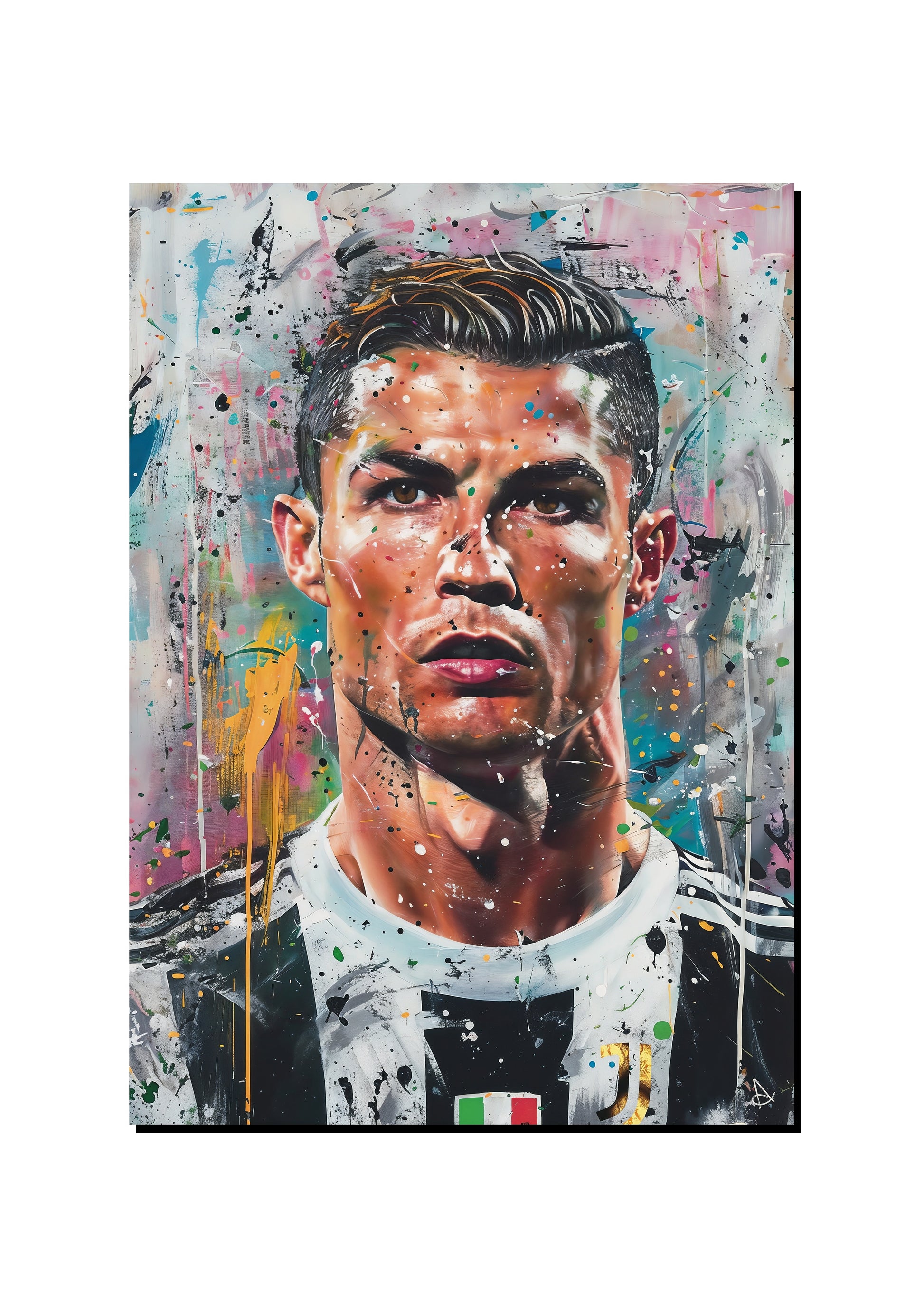 Ronaldo Juventus Watercolour Portrait art print
