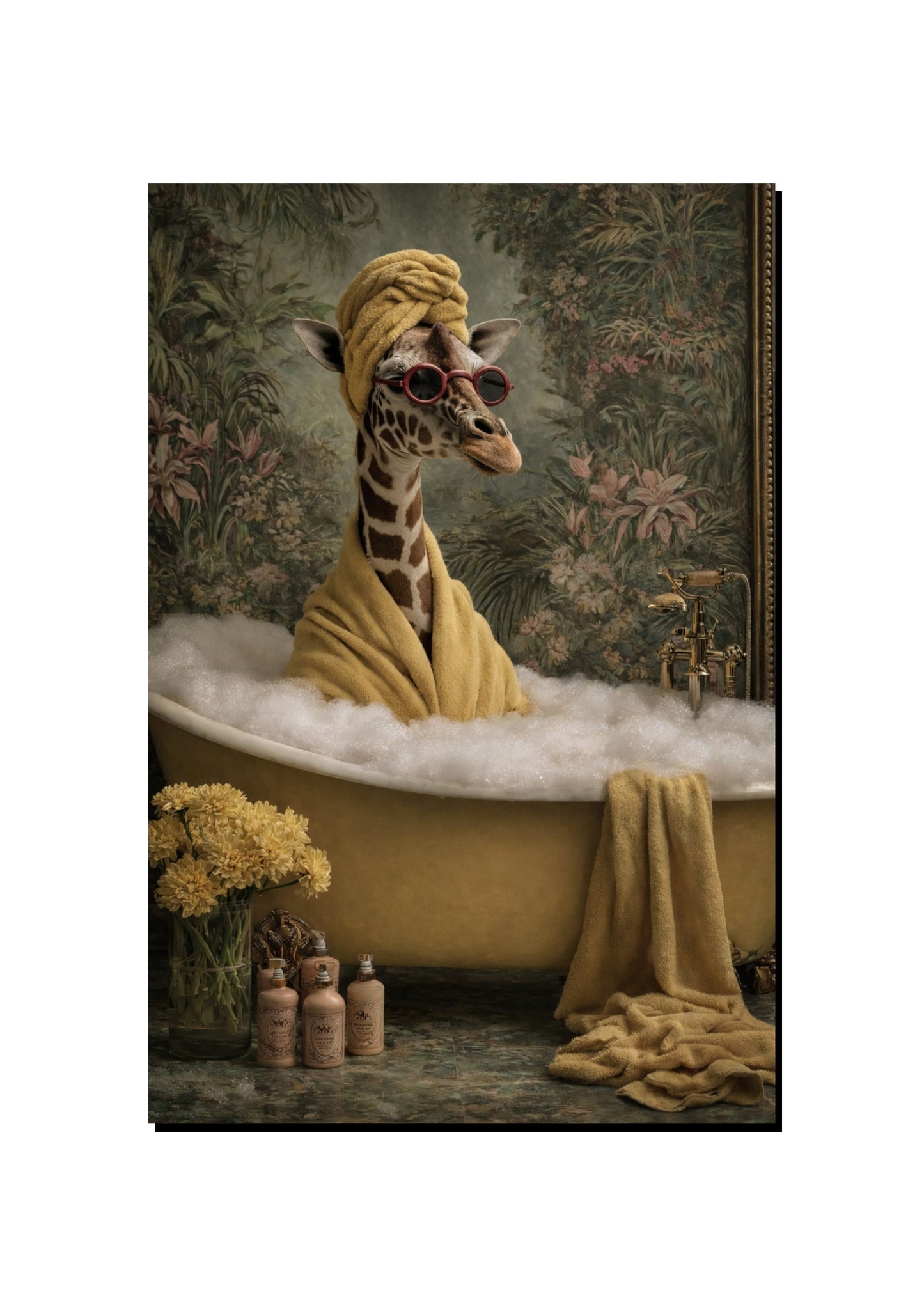 Mandrill Blowing Bubbles art print