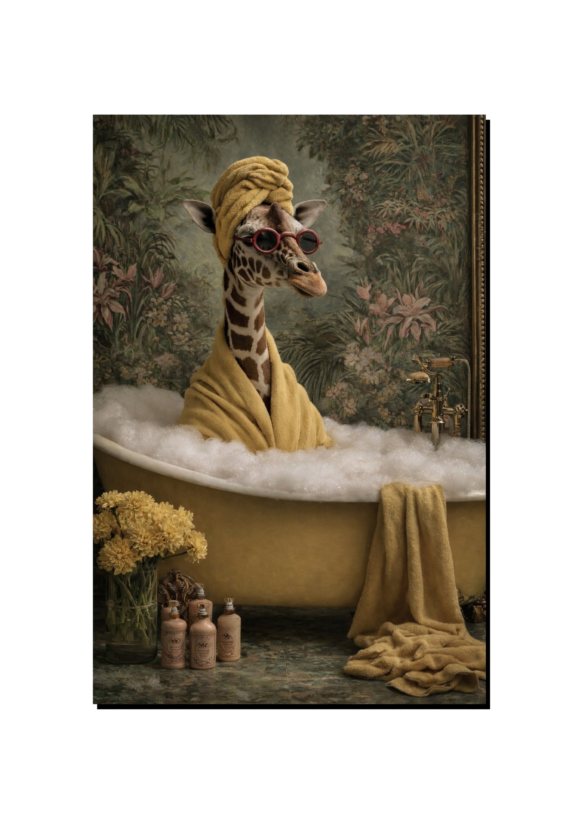 Mandrill Blowing Bubbles art print