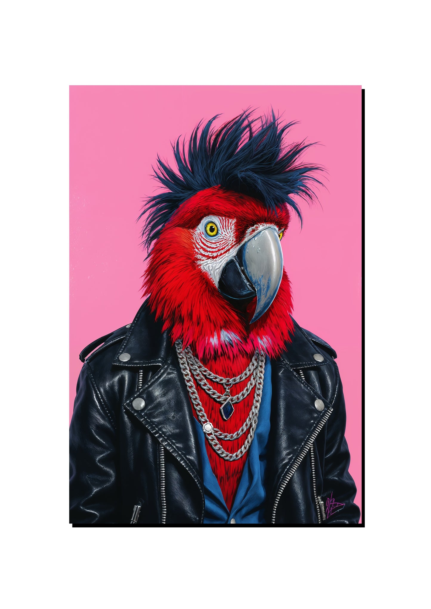 Punk Parrot Wall Art art print