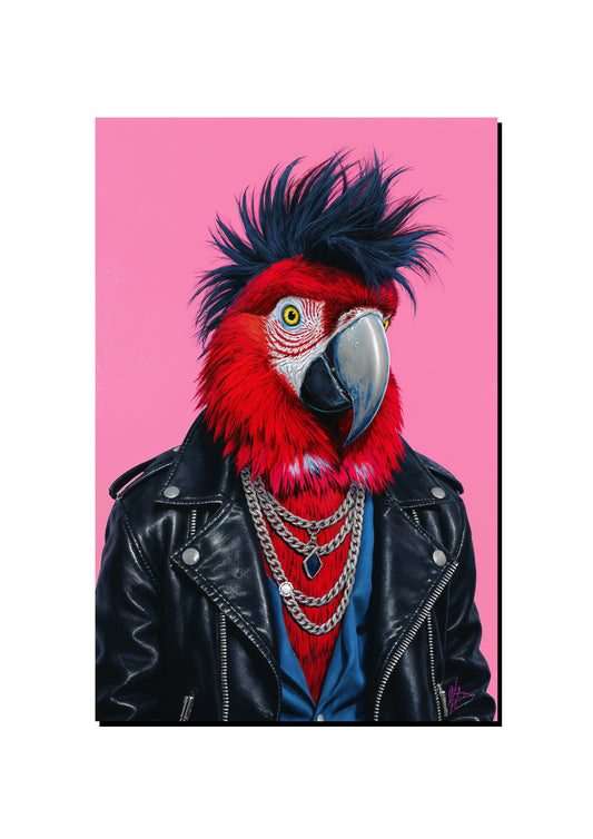 Punk Parrot Wall Art art print