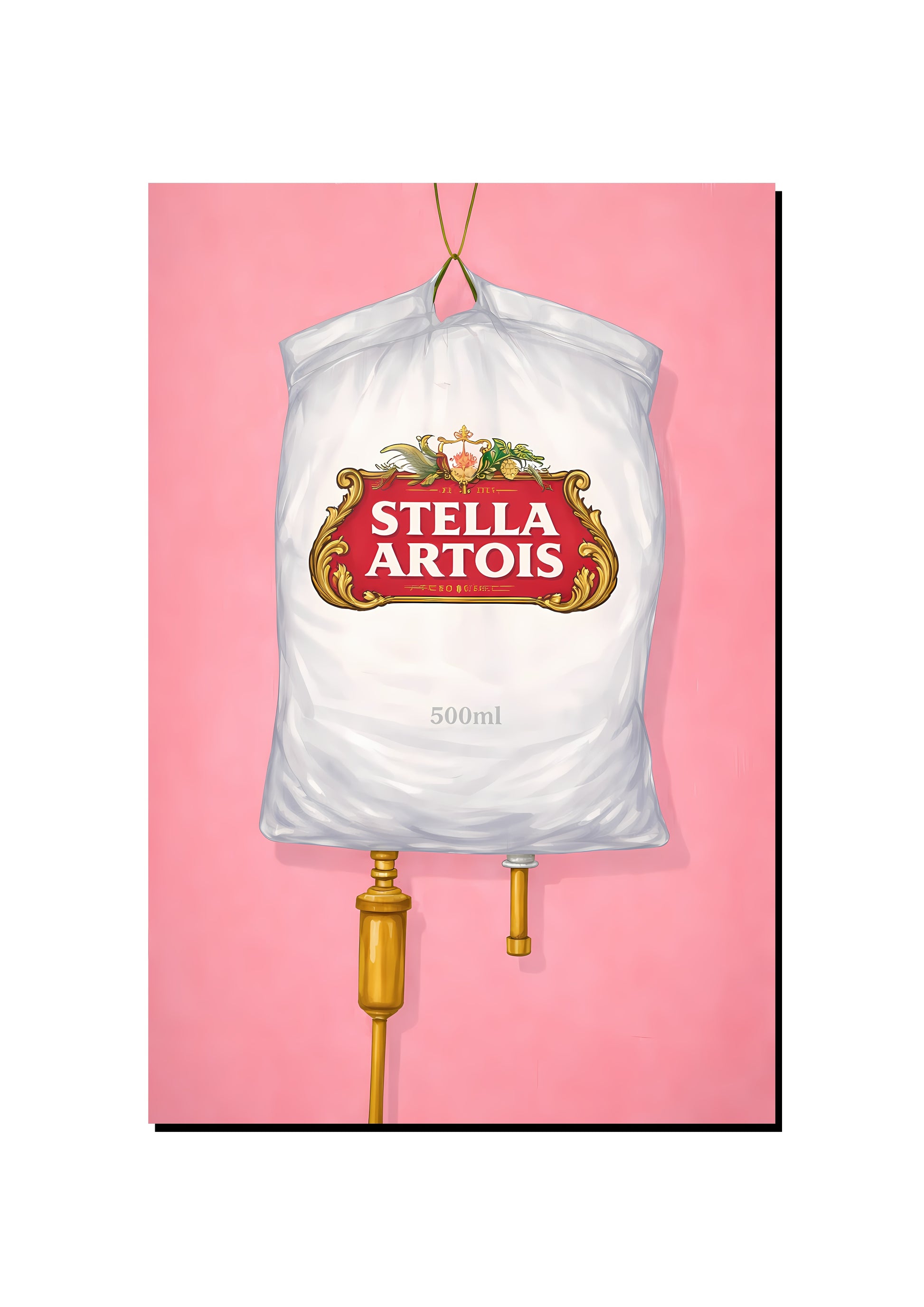 Stella Artois Beer Drip Bag Wall Art art print