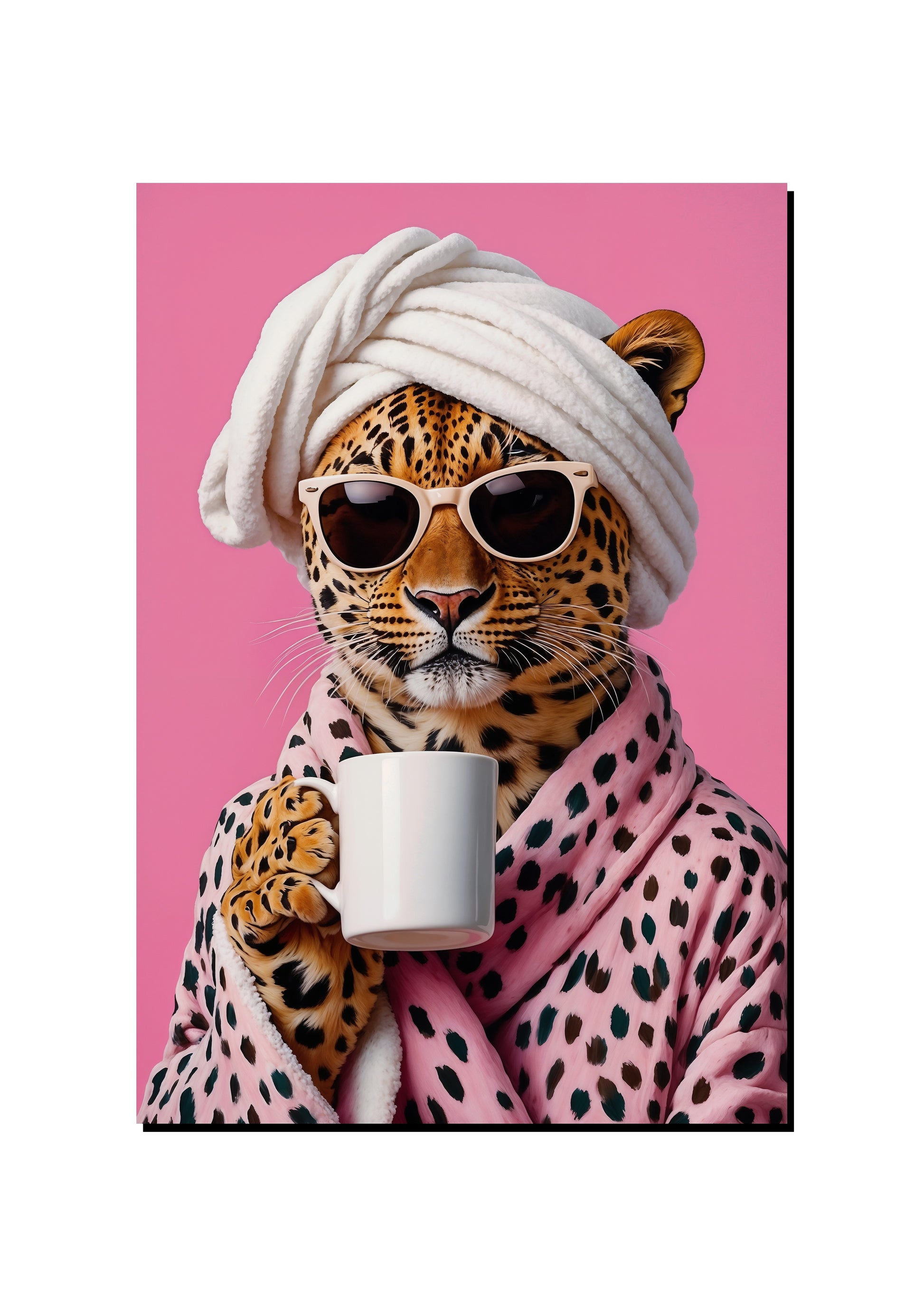 Ocelot Wearing a Bow Tie art print