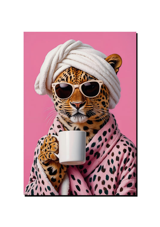 Ocelot Wearing a Bow Tie art print