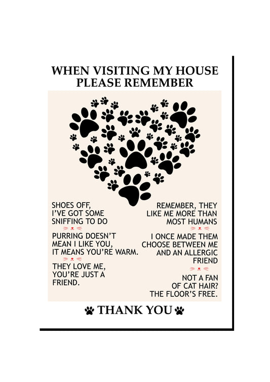 Cat Love Heart art print