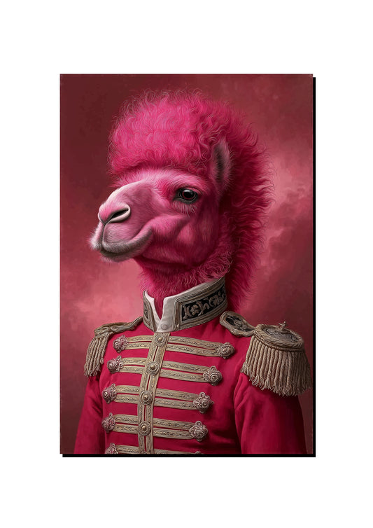 Pink Llama Wall Art art print