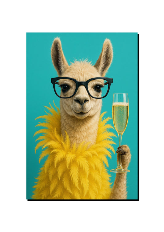 Funny Llama Wall Art art print