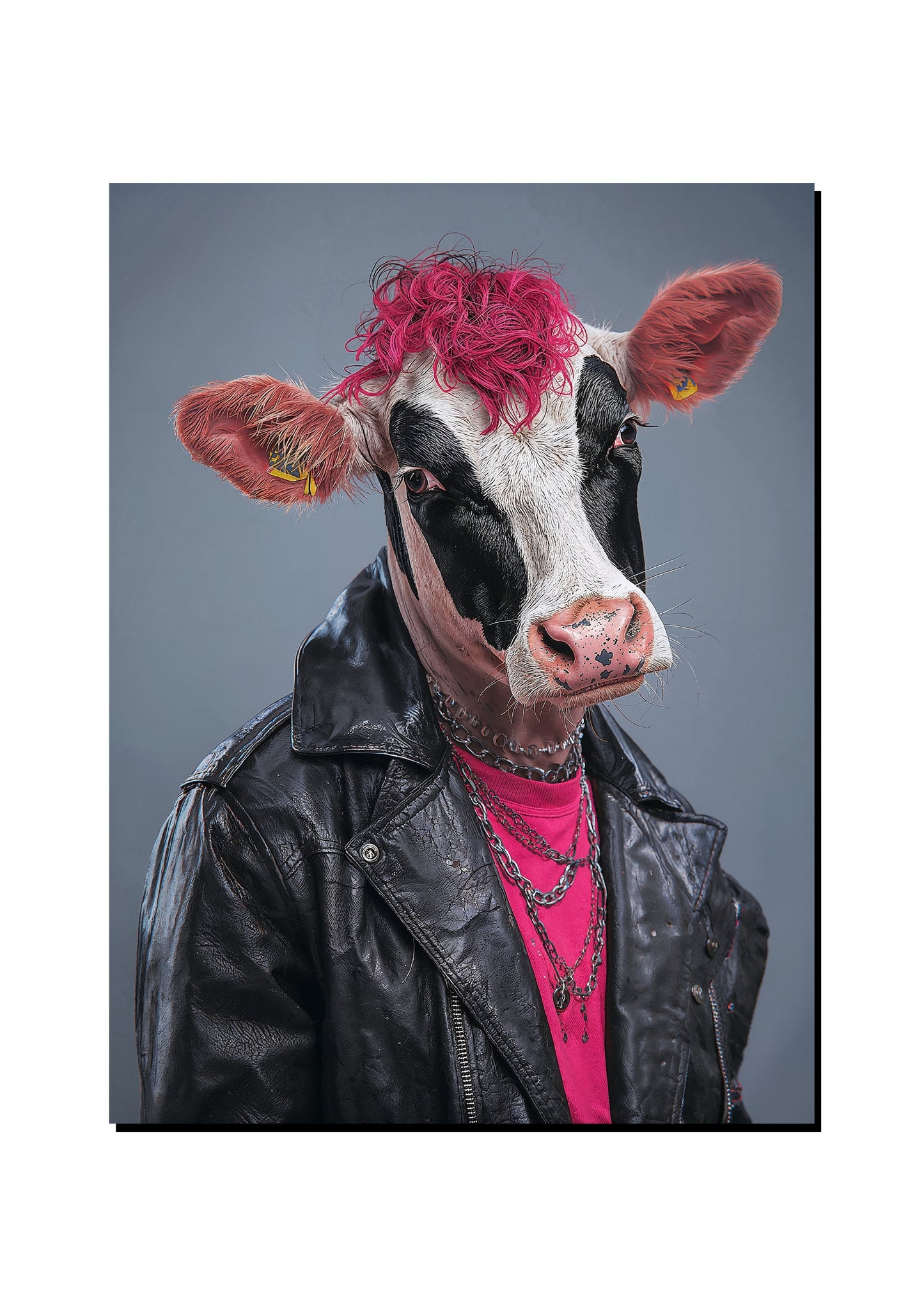 Punk Cow Wall Art art print