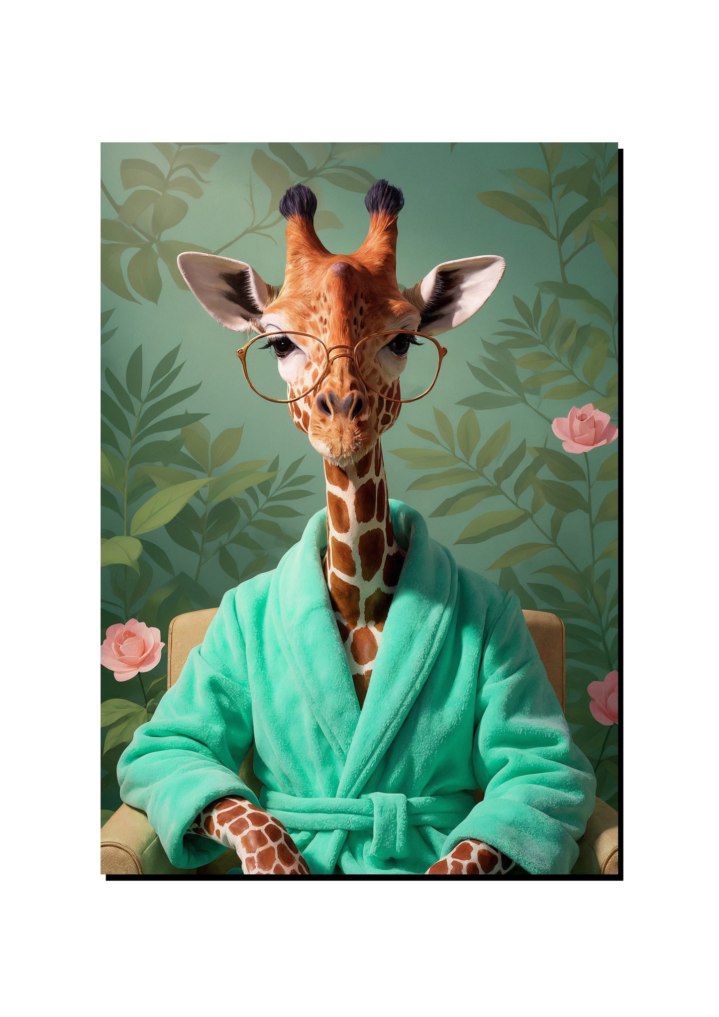 Giraffe Portrait Wall Art Print art print