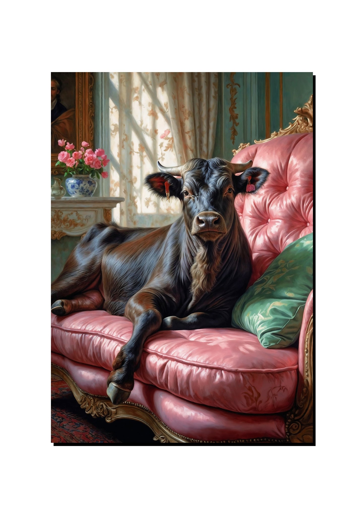 Margay Reading a Romance Novel art print