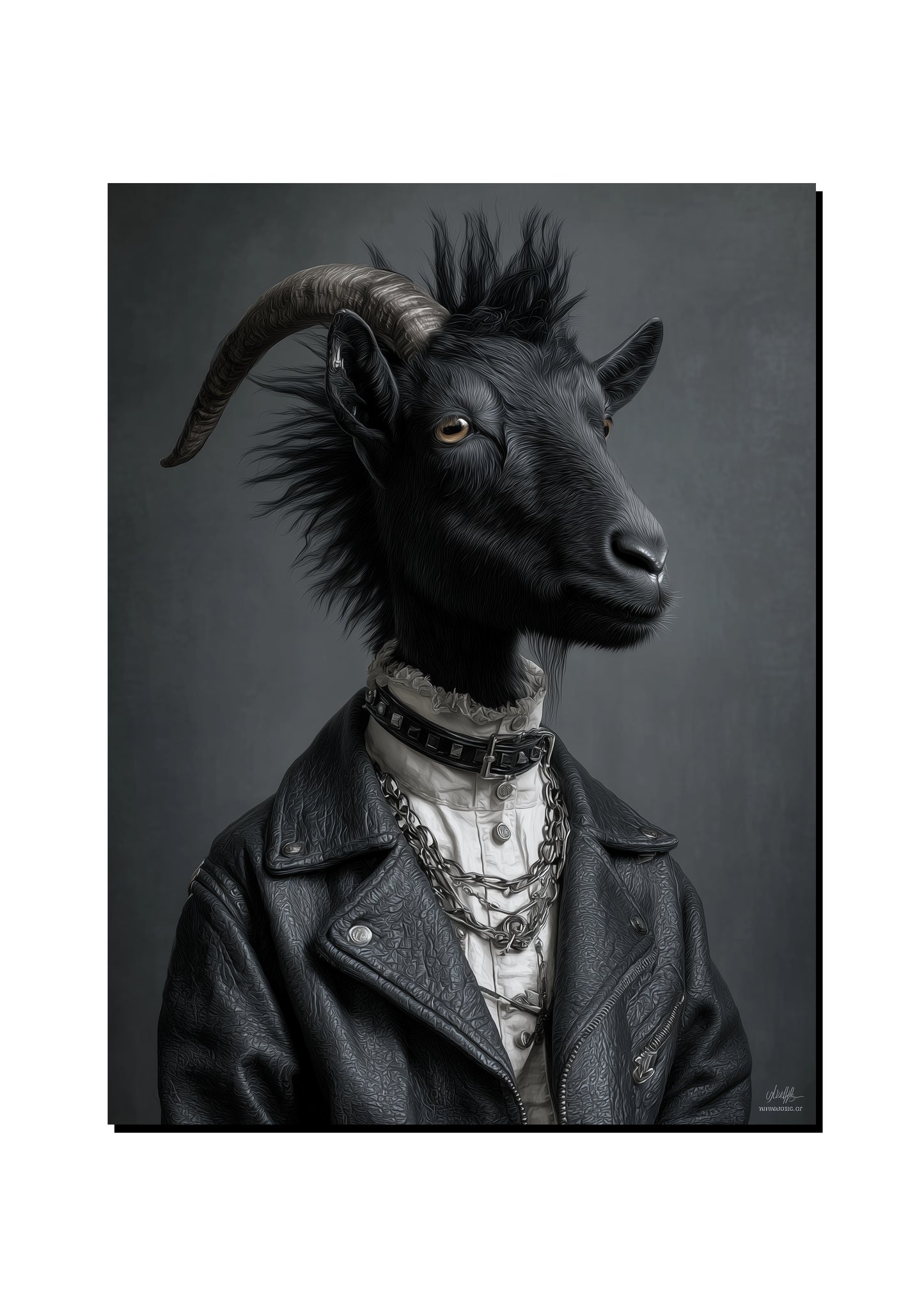 Black Goat Portrait Wall Art Print art print