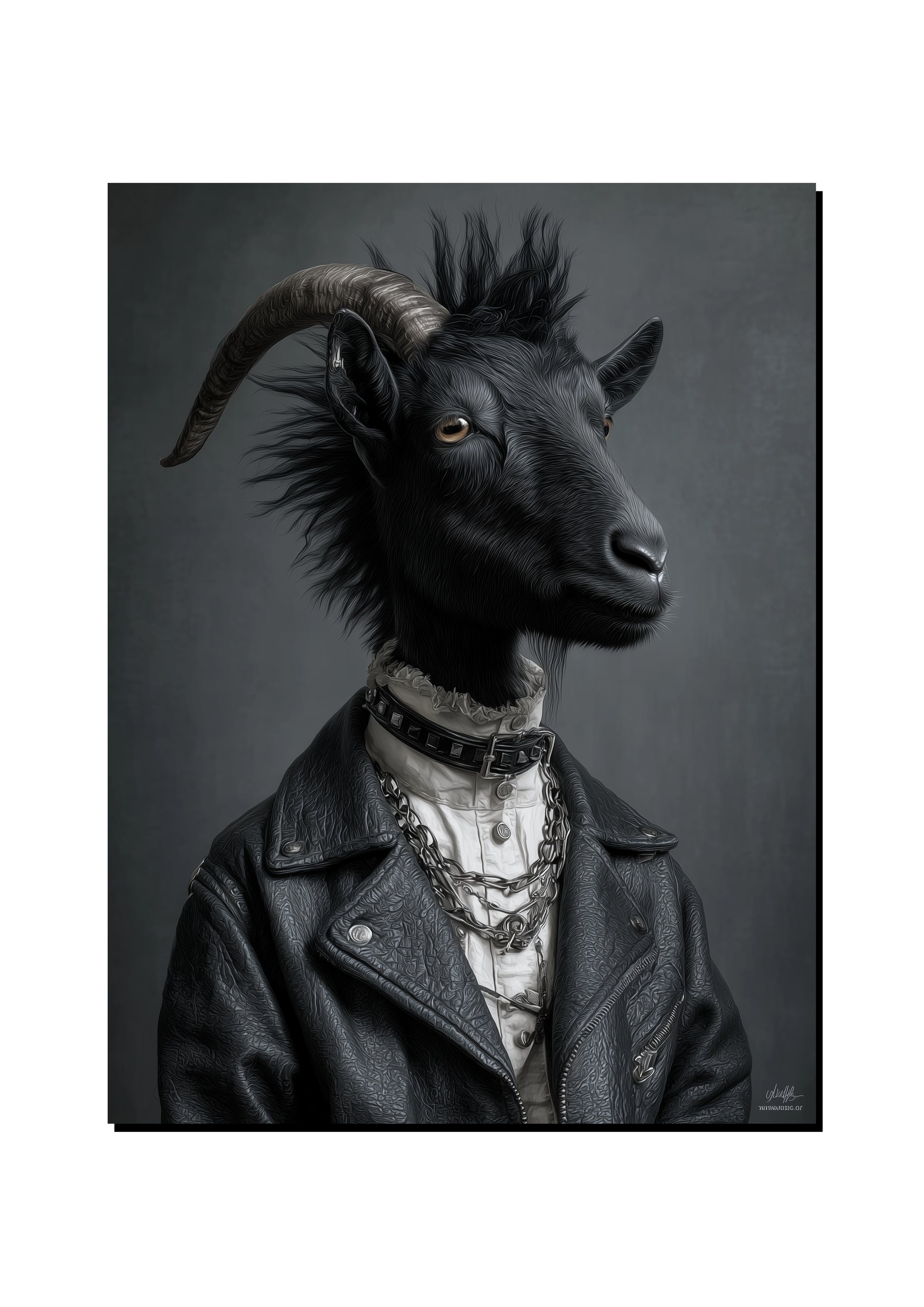 Black Goat Portrait Wall Art Print art print