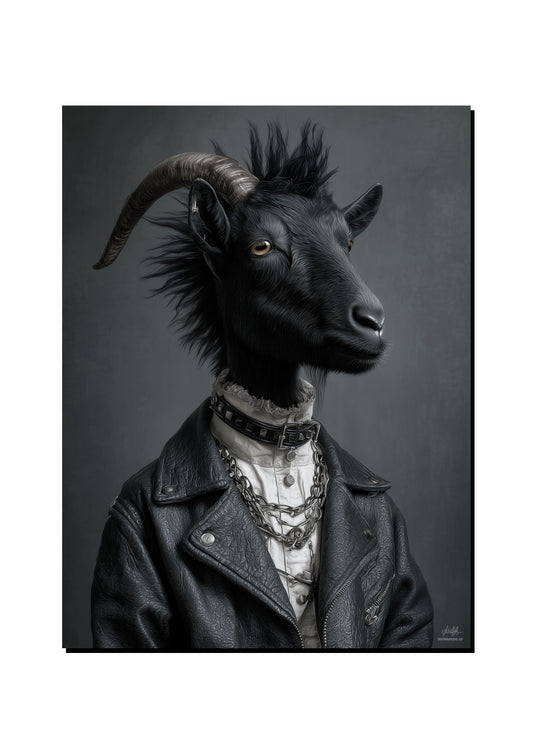Black Goat Portrait Wall Art Print art print