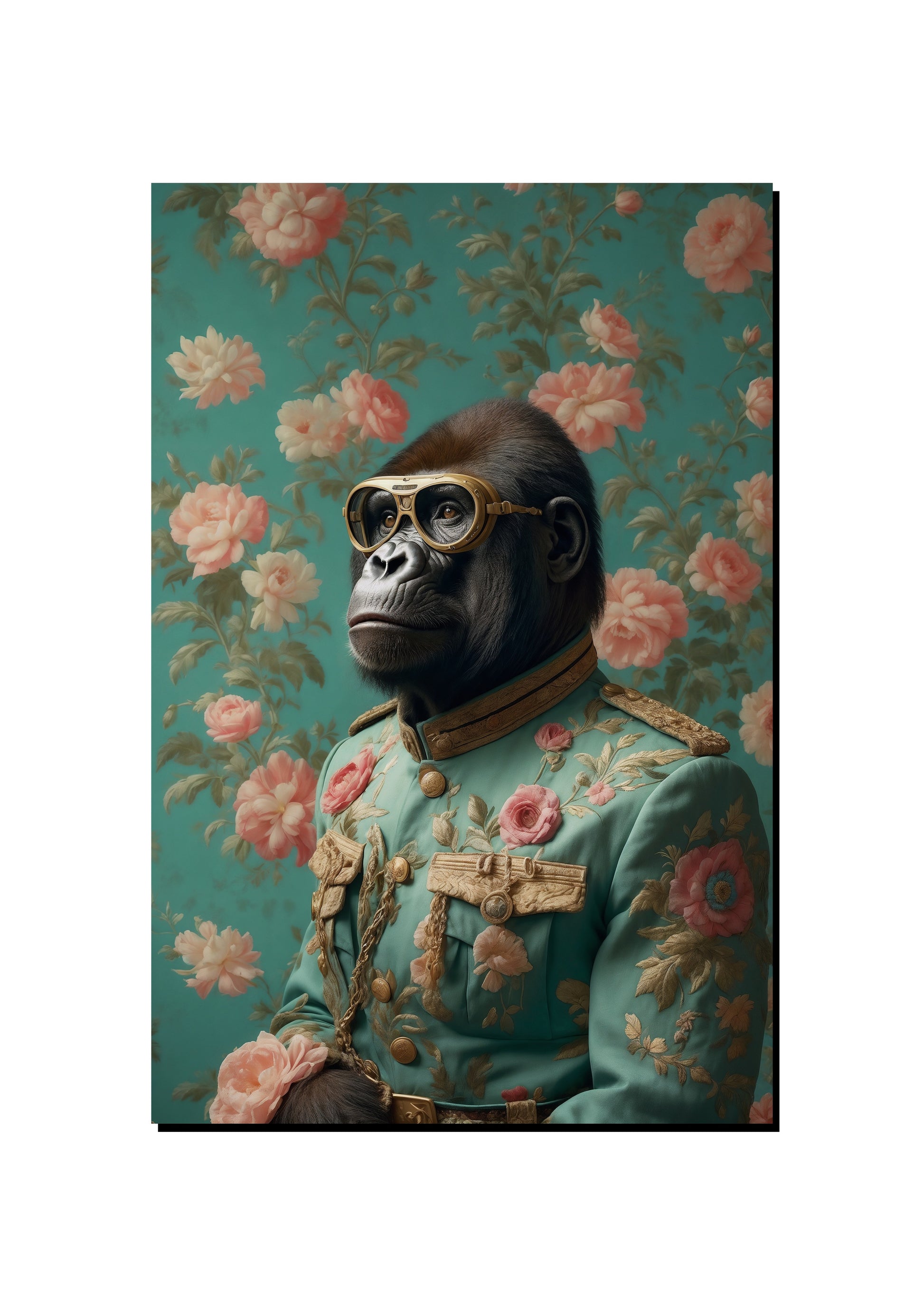 Mandrill Carrying a Balloon art print