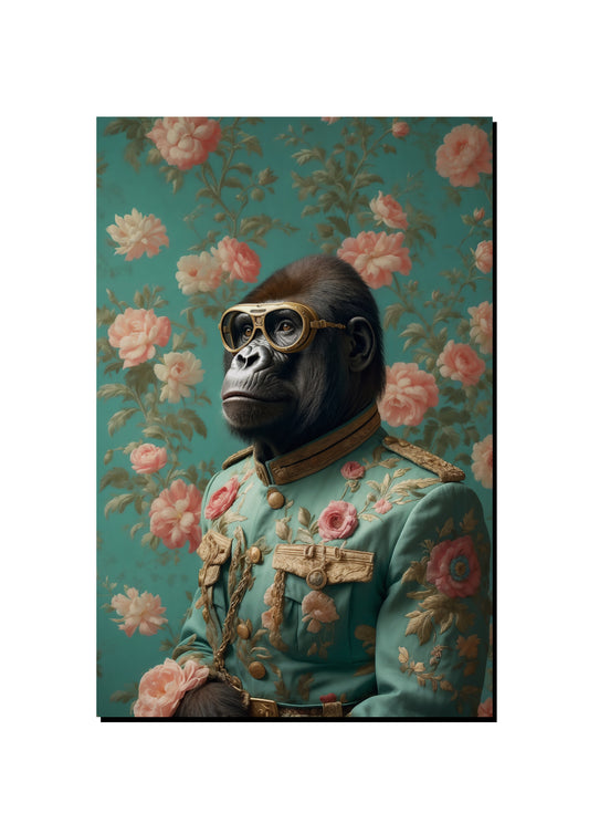 Mandrill Carrying a Balloon art print
