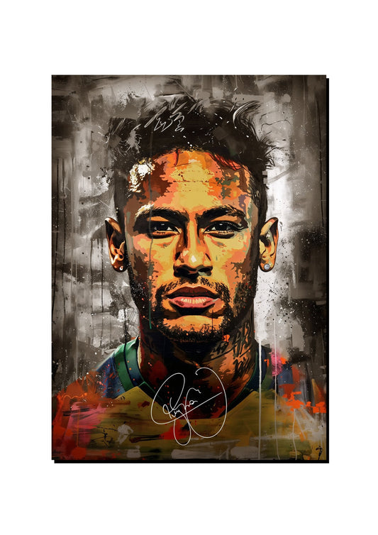 Neymar Watercolour Illustration art print