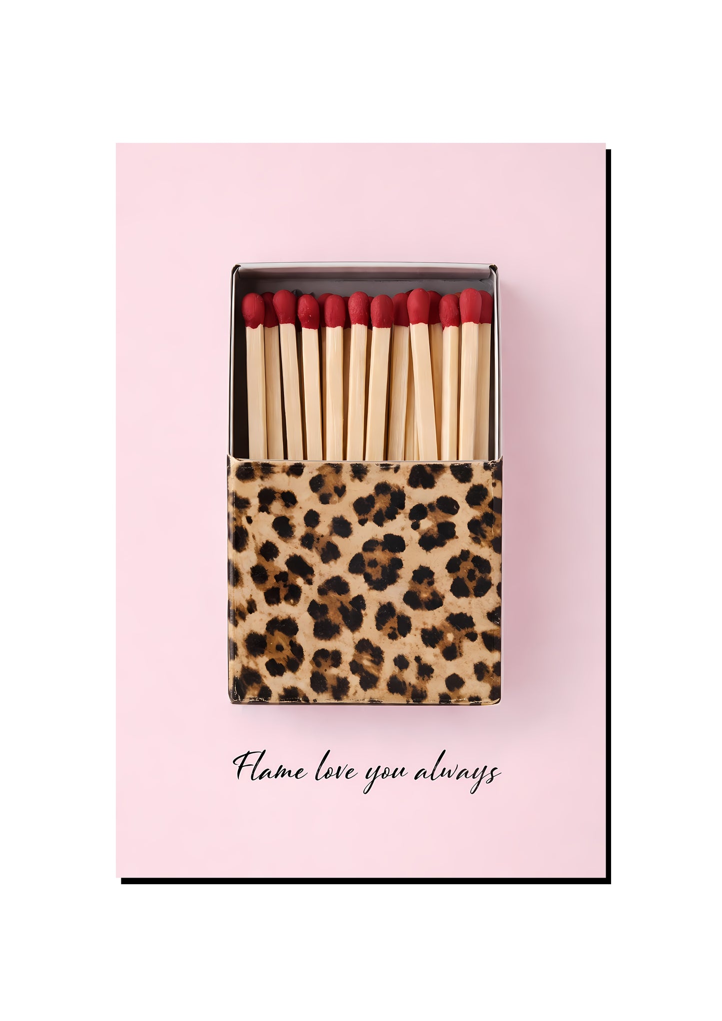 Leopard Print Matchstick Wall Art art print