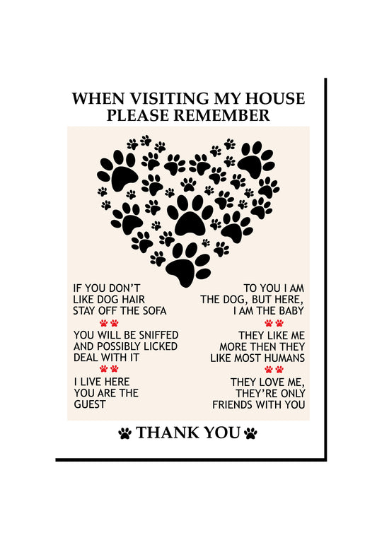 Dog Love Heart art print