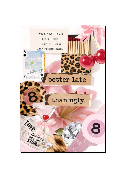 Pink Aesthetic Collage Wall Art Print art print