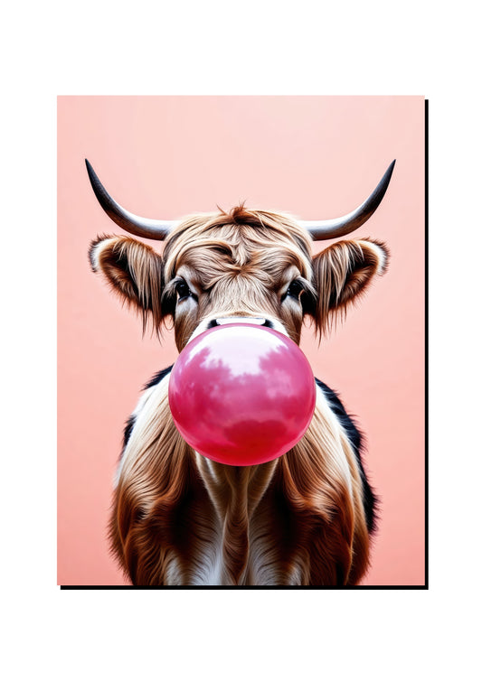 Funny Cow Bubble Gum Wall Art art print