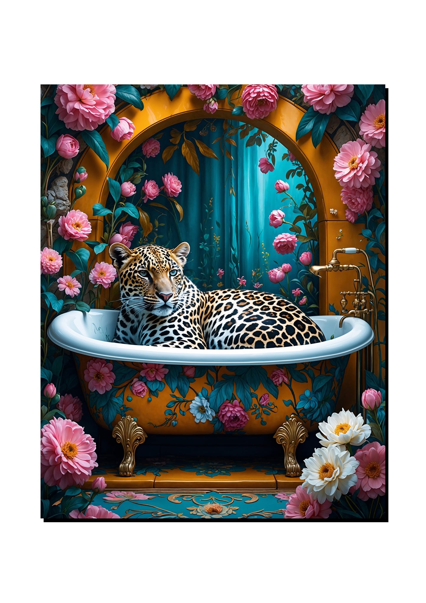 Leopard Bathroom Wall Art art print